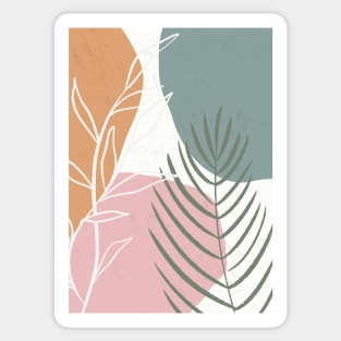 Abstract Botanical Tropical Palm Leaves Sticker